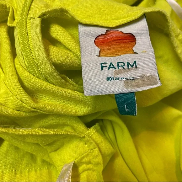 FARM Rio Neon Yellow Leaf Cutout Midi Dress - Picture 12 of 16